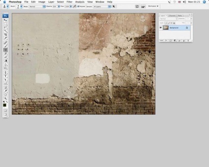 Desenați graffiti pe un perete în Photoshop (Wand baghetă magică) Desenați graffiti pe un perete în Photoshop