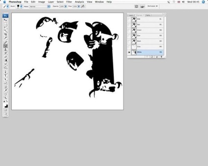 Desenați graffiti pe un perete în Photoshop (Magic Wand baghetă magică) Desenați graffiti pe un perete în Photoshop
