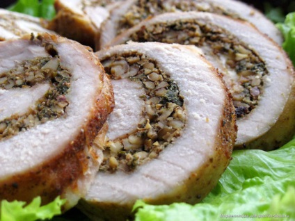 Rulada de seu de porc, puzaniny de rețete cu fotografii (rola) Rulada de seu de porc, puzaniny de rețete cu fotografii
