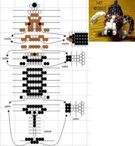 Câine șirag de mărgele de volum țese figurine diagrama (margele câine de sârmă) Cifrele diagrama de volum tese Dog șirag de mărgele