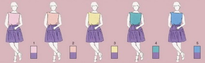 Combinația de haine violet cu diferite culori fotografie cu care să combine violet (culoare) Combinația de haine violet cu diferite culori foto cu care să combine violet