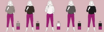 Combinația de haine violet cu diferite culori fotografie cu care să combine violet (combinație) Combinația de haine violet cu diferite culori foto cu care să combine violet