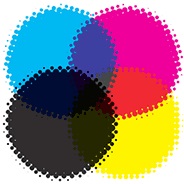 Comparație de afișare standard de culoare rgb și cmyk (roșu verde albastru) Comparație de afișare standard de culoare rgb și cmyk