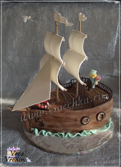 Cake - nava - cu pas cu pas fotografie (modul de a găti un tort & quot; vehicul & quot;) Cake - nava - cu fotografii pas cu pas