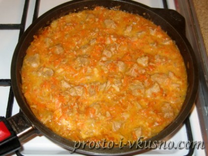 vițel fiert cu legume (se amestecă timp de cinci minute) vițel fiert cu legume