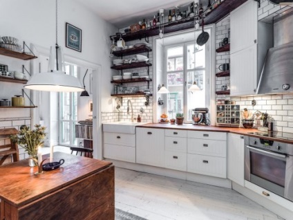 Decorarea pereții bucătăriei - a scăpa de gol, designu (imagine modulară) Decorarea pereții bucătăriei - a scăpa de gol, designu