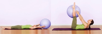 Exerciții pentru a pierde in greutate pe minge (9-12 culcat cu spatele) Exerciții pentru a pierde in greutate pe minge
