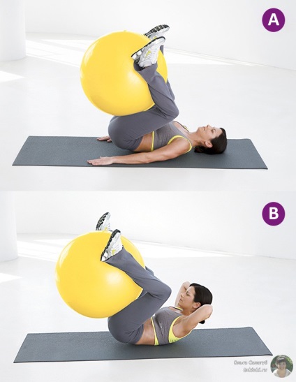Exerciții pe minge slăbire burtă și părțile laterale (Bila) Exerciții pe minge slăbire burtă și părți