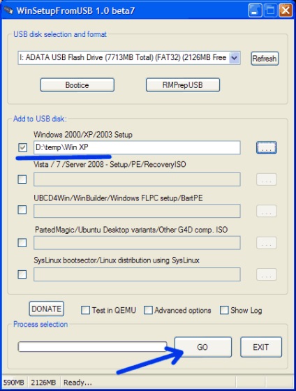 Cum de a face o unitate flash USB bootabil cu Windows XP