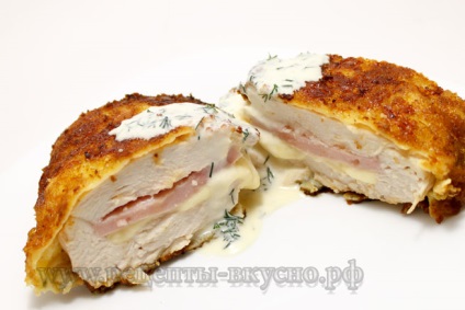 Cordon Bleu (pui), retete delicioase (felii conta mâncători) Cordon Bleu (pui), retete delicioase
