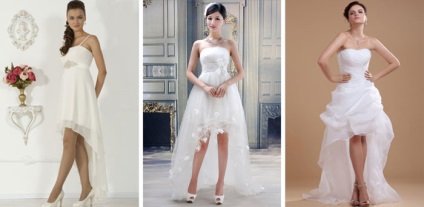 Rochie de mireasa din tafta model de scurt și luxuriant (model) Rochie de mireasa din tafta model de scurt și luxuriant