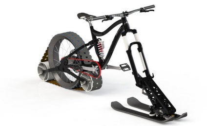Bike, snowmobilul pe șine, deschizând noi posibilități de ciclism () Biciclete, snowmobil, pe piste, deschizând noi posibilități de ciclism
