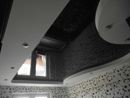 plafon stretch negru - fotografii și idei originale de design interior (plafon) plafon stretch negru - fotografii și idei originale de design interior