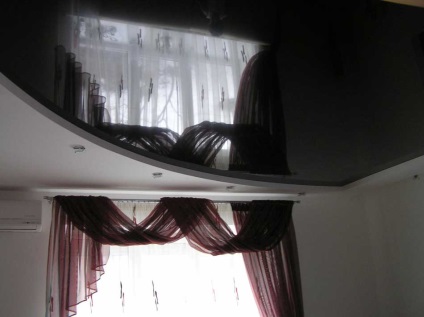 plafon stretch negru - fotografii și idei originale de design interior (foto) plafon stretch negru - fotografii și idei originale de design interior