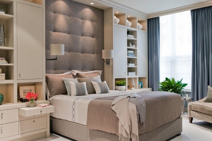Design dormitor 12 kV (dormitor design de 12 de metri pătrați într-o fotografie stil modern) Proiectarea un dormitor de 12 mp
