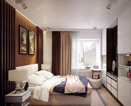 Design dormitor 12 kV (dormitor design de 12 de metri pătrați într-o fotografie stil modern) Proiectarea un dormitor de 12 mp