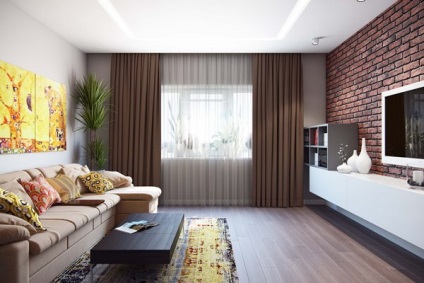 Cameră de design 18 metri pătrați (proiectare) Cameră de design 18 metri pătrați