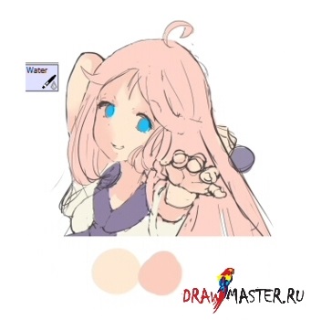 Cum de a desena caracterul anime cu păr lung (dimensiune de imagine 100%) Cum de a desena caracterul anime cu parul lung