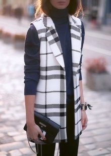 Coat fără mâneci (137 imagini) 2017 Tendințe feminine strat fără mâneci, plămân, alungit, cu (mâneci guler strat) fără mâneci Coat (137 imagini) 2017 Tendințe de sex feminin strat fără mâneci, plămân, alungit, cu