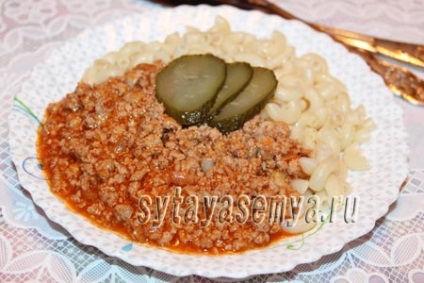 Cimentarea de carne tocată (carne tocată reteta sos) Sos de carne tocată