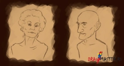 Desenați vârstnici (culoarea) Desenați persoanele în vârstă