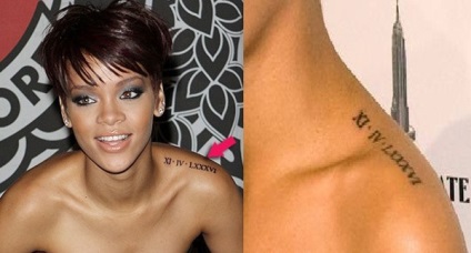 Fotografii cu tatuaje Rihanna și semnificația