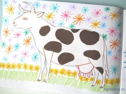 Appliqué cu dorisovyvanie vacă (cerere) Aplice cu vaca dorisovyvanie