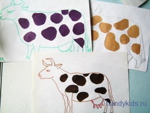 Aplice cu vaca dorisovyvanie (vaca appliqué) Aplice cu vaca dorisovyvanie