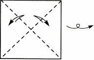 Forma de bază a „triunghi dublu“ - o diagramă de asamblare a pas cu pas origami (basic) Forma de bază a „triunghi dublu“ - schema de asamblare pas cu pas origami