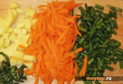 Quick supa reteta de legume cu pui și fasole franceză (fasole) reteta rapida pentru supa de legume cu fasole verde și pui