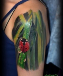Se acoperă în sus (suprapunerea de tatuaje vechi și cicatrici), inima Yurets de stejar (tatuaj) Se acoperă în sus (suprapunerea de tatuaje vechi și cicatrici), inima Yurets de stejar