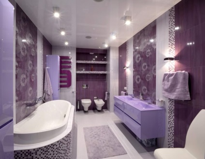 Lilac băi de design are o fotografie (camere) bai de design Liliac caracteristici, fotografii