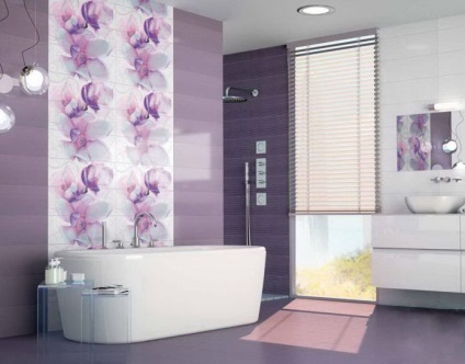 Lilac bai de design dispune de o fotografie (baie mov) bai de design Liliac caracteristici, fotografii