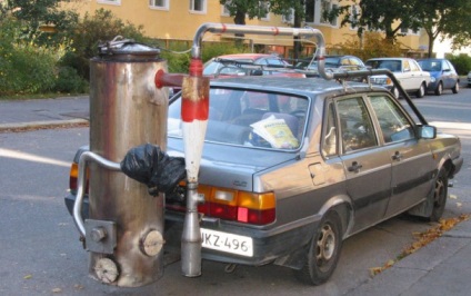 Generatorul de gaz - cu motor pe lemn (gazeificator) Generatorul de gaz - motor pe lemn