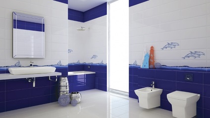 baie de design albastru, țiglă foto (poze) baie de design albastru, gresie foto