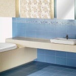 Design albastru baie, gresie foto (baie) baie de design albastru, gresie foto