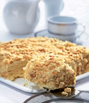 Gătitul Napoleon tort, reteta Napoleon (format din patru stânga) Gătit tort napoleon, reteta napoleon