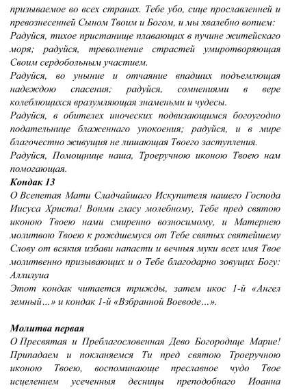 Troeruchitsa icon (Troeruchitsa) pictograma de trei mâini