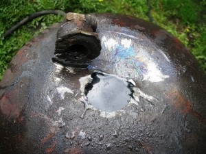 Cum se taie cilindrul de gaz polizor, video (balon) Cum se taie rasnita butelie de gaz, video