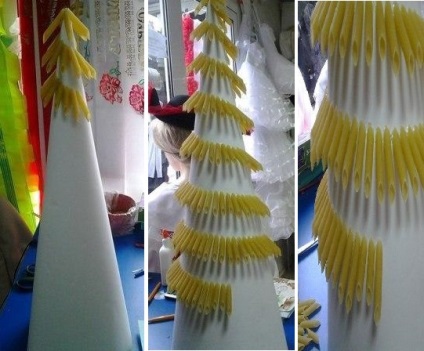 Cum sa faci un pom de Crăciun de paste cu mâinile lor (lor) Cum sa faci un pom de Crăciun de paste cu mâinile lor