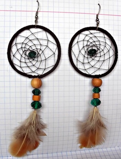 Cum sa faci cercei „Dreamcatcher“ (cercei) Cum sa faci cercei „Dreamcatcher“