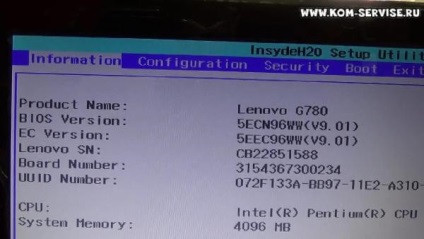 Cum de a intra și de a configura g780 bios laptop Lenovo pentru a instala windose 8 (configura BIOS) Cum de a intra și de a configura g780 bios laptop lenovo pentru a instala windose 8
