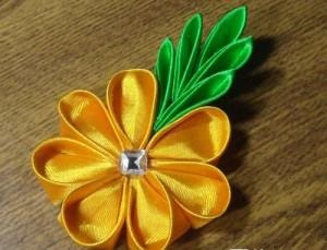 petale Kanzashi de panglici de satin (foto) (frunze) petale Kanzashi de panglici de satin (foto)