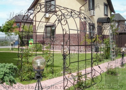 Forjate Arcade de grădină și pergole pentru fotografii de flori, prețul (de culoare) Arcade de grădină forjate și pergole pentru foto color, pret