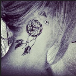 Dreamcatcher tatuaj (tatuaj de pescuit) Dreamcatcher tatuaj
