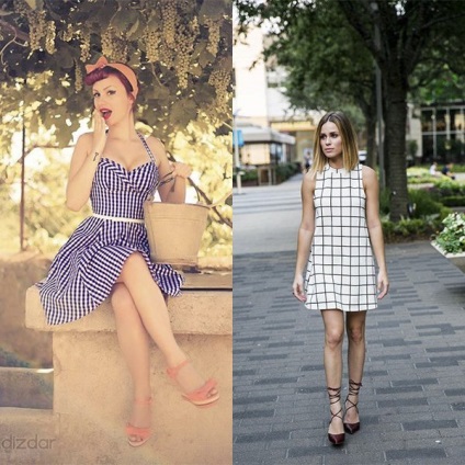 stiluri de modă de rochii într-o cușcă pentru 2017 (cu fotografii) (stiluri) stiluri de modă de rochii într-o cușcă pentru 2017 (cu fotografii)