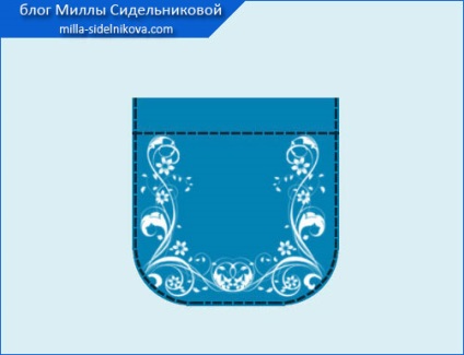 buzunar Patch cu ornamente (pe toata lungimea pliului) buzunar patch-uri cu ornamente