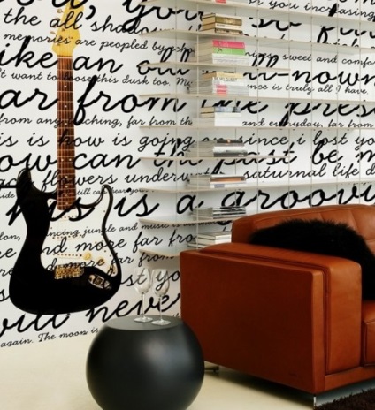 Wallpaper cu graffiti de perete în interiorul manual de instrucțiuni, video și fotografii (pereți) Wallpaper cu graffiti de perete în interiorul instrucțiunilor de utilizare, video și fotografii