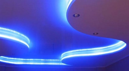 întindere de iluminat opțiuni de design plafon LED-uri, pe exemplele de fotografii și video (foto) întindere de iluminat opțiuni de design plafon LED-uri pe exemplele de fotografii și video