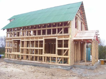 Finisaje caracteristici de stil timbered, designul fatadei la domiciliu (acasa) Finisaje caracteristici de stil împădurit, casa de design fațadă